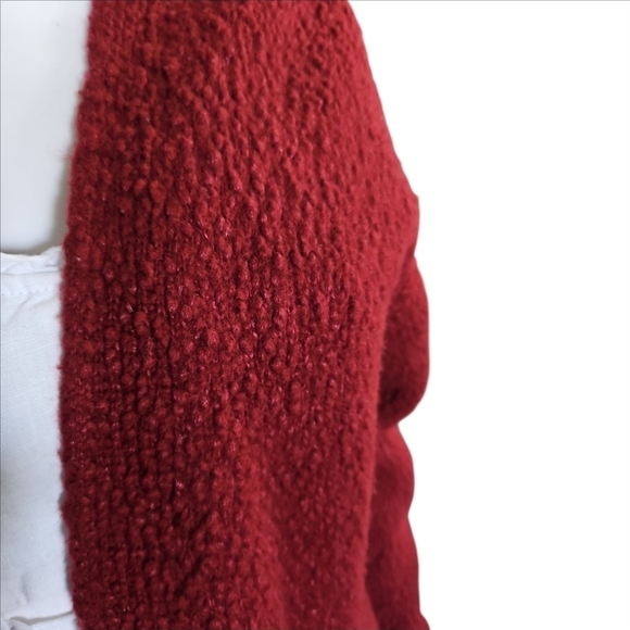 CO | Longline Red Chunky Knit Duster Cardigan Size Large - Picture 6 of 7